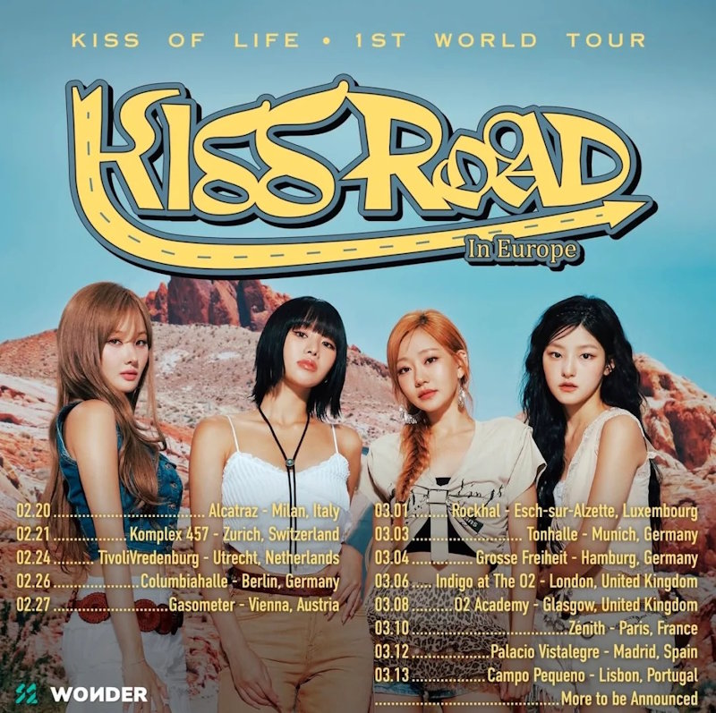 韩国人气女团KISS OF LIFE英国演唱会