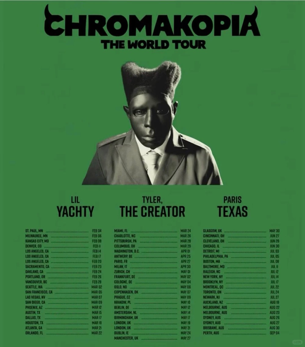说唱巨星Tyler, The Creator英国巡演