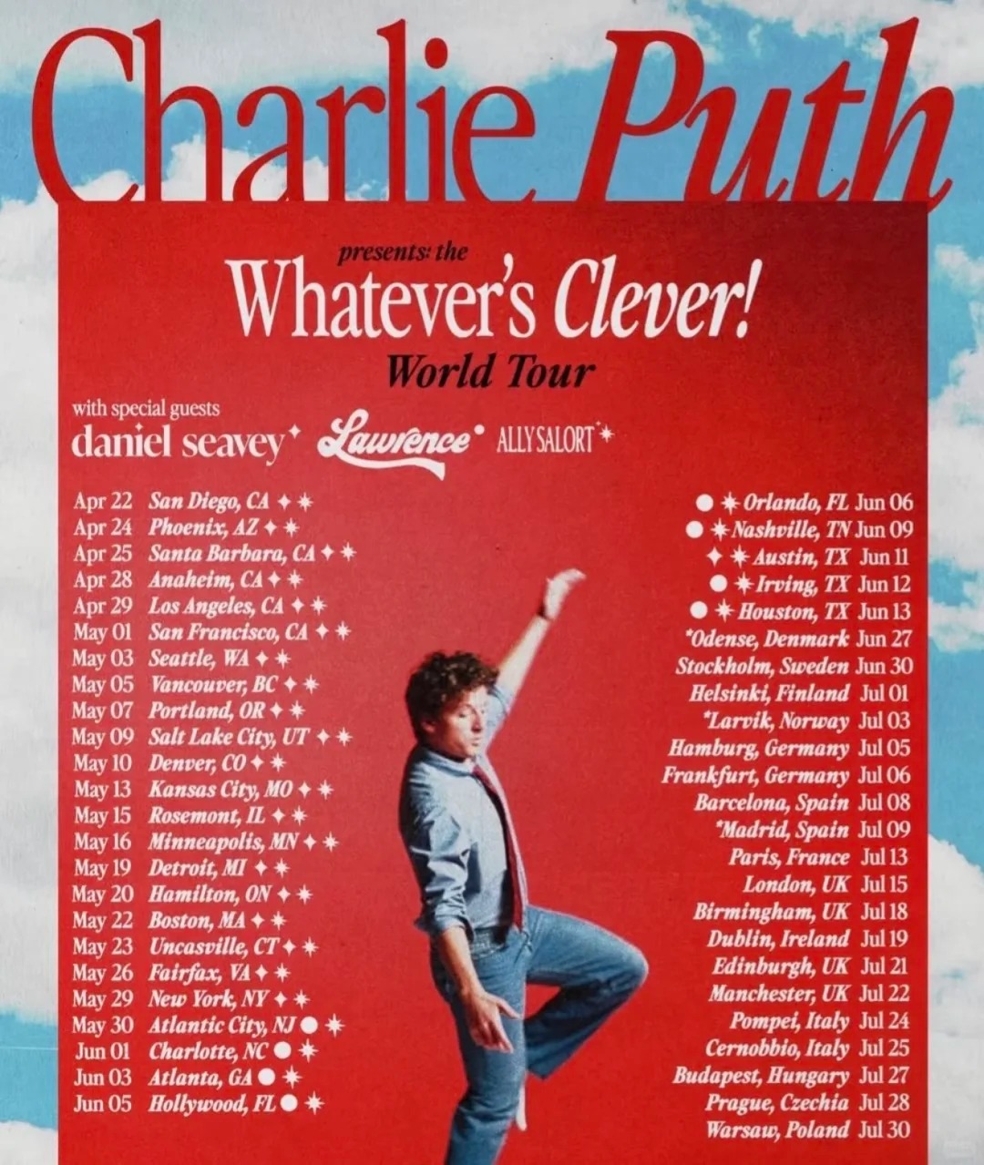 断眉Charlie Puth·2026英国巡演