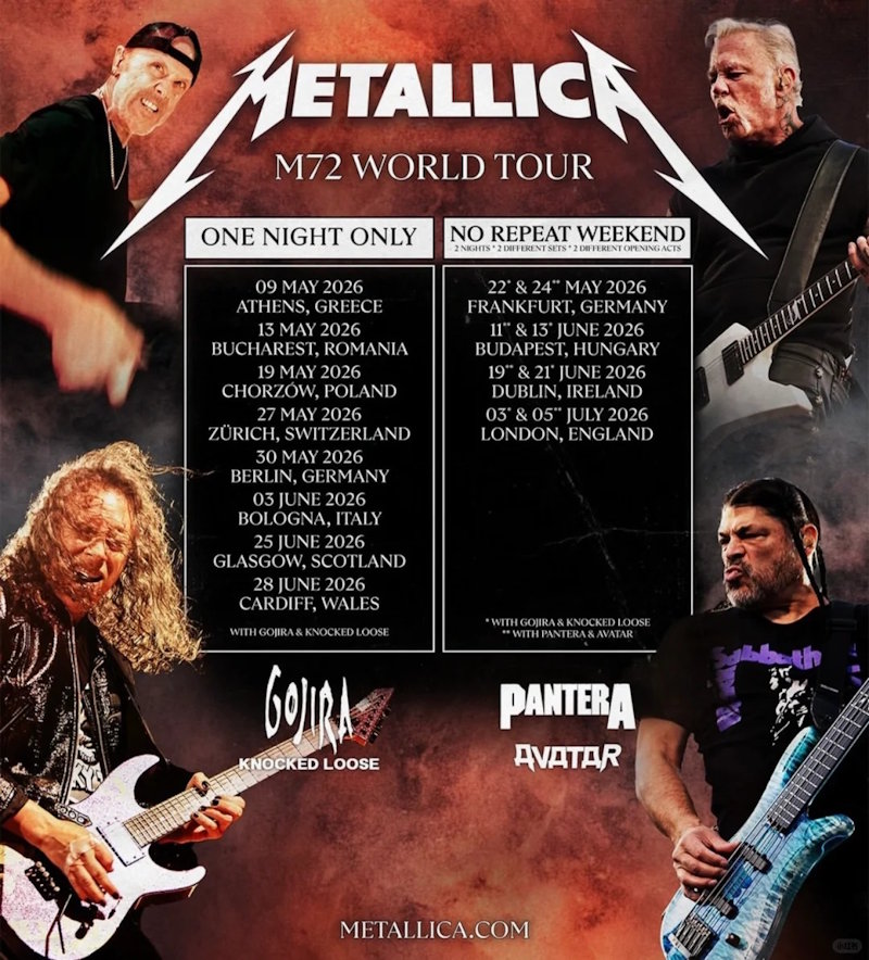 金属乐队Metallica英国演唱会